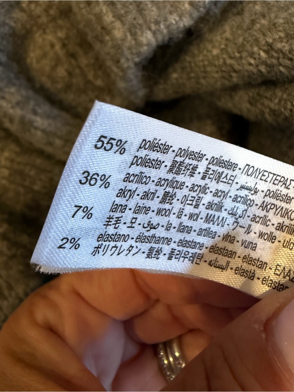 Zara Light Gray Ruffle-Trim Button Cardigan - Picture 5 of 5